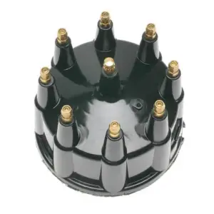 High-Performance Standard Ignition Distributor Cap - AL482 – 9 Terminal, Clip-On, Black | Brass Terminals | UPC: 91769001735